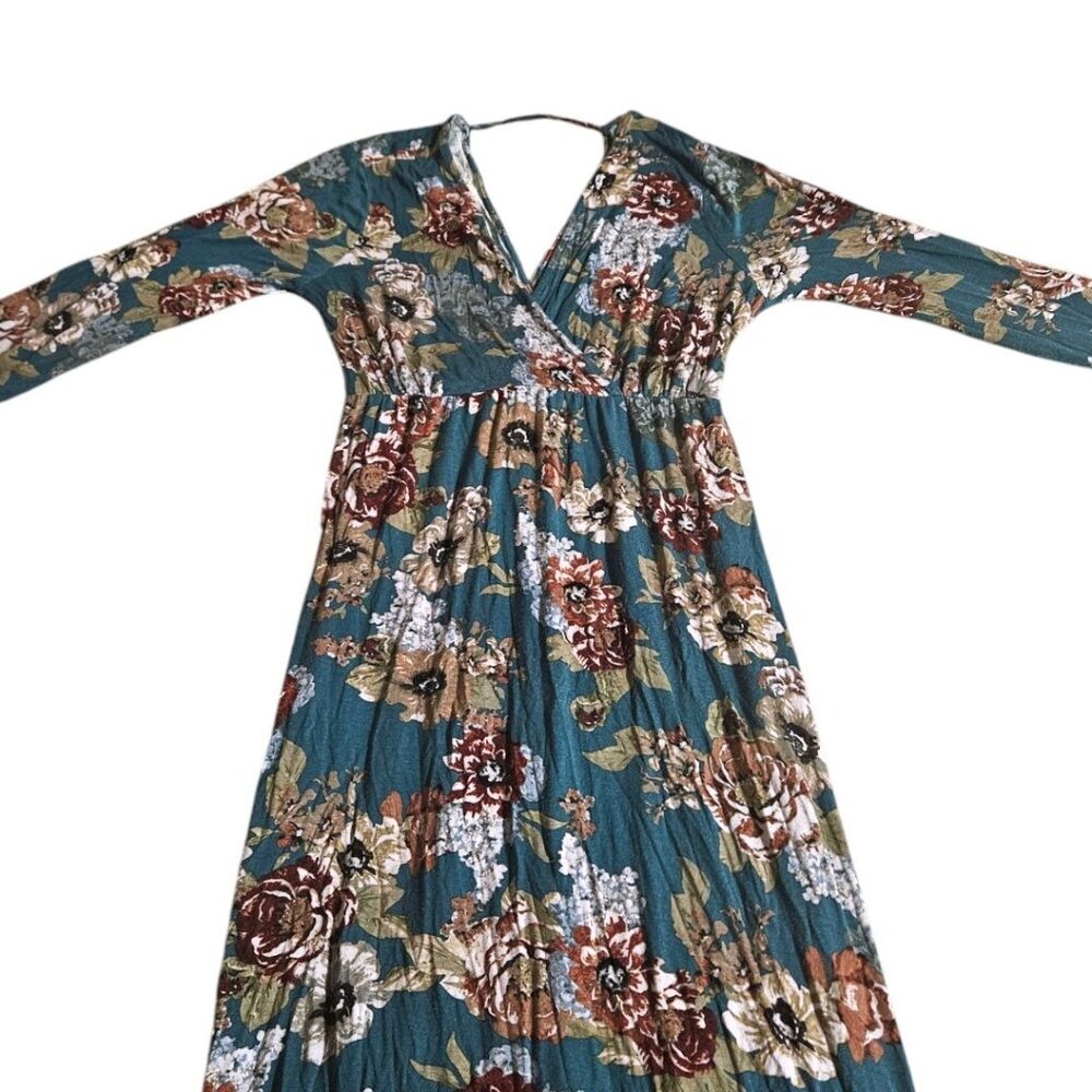 Wmns Motherhood Maternity by Jessica Simpson Floral Maternity Maxi Dress Sz M - Picture 4 of 9